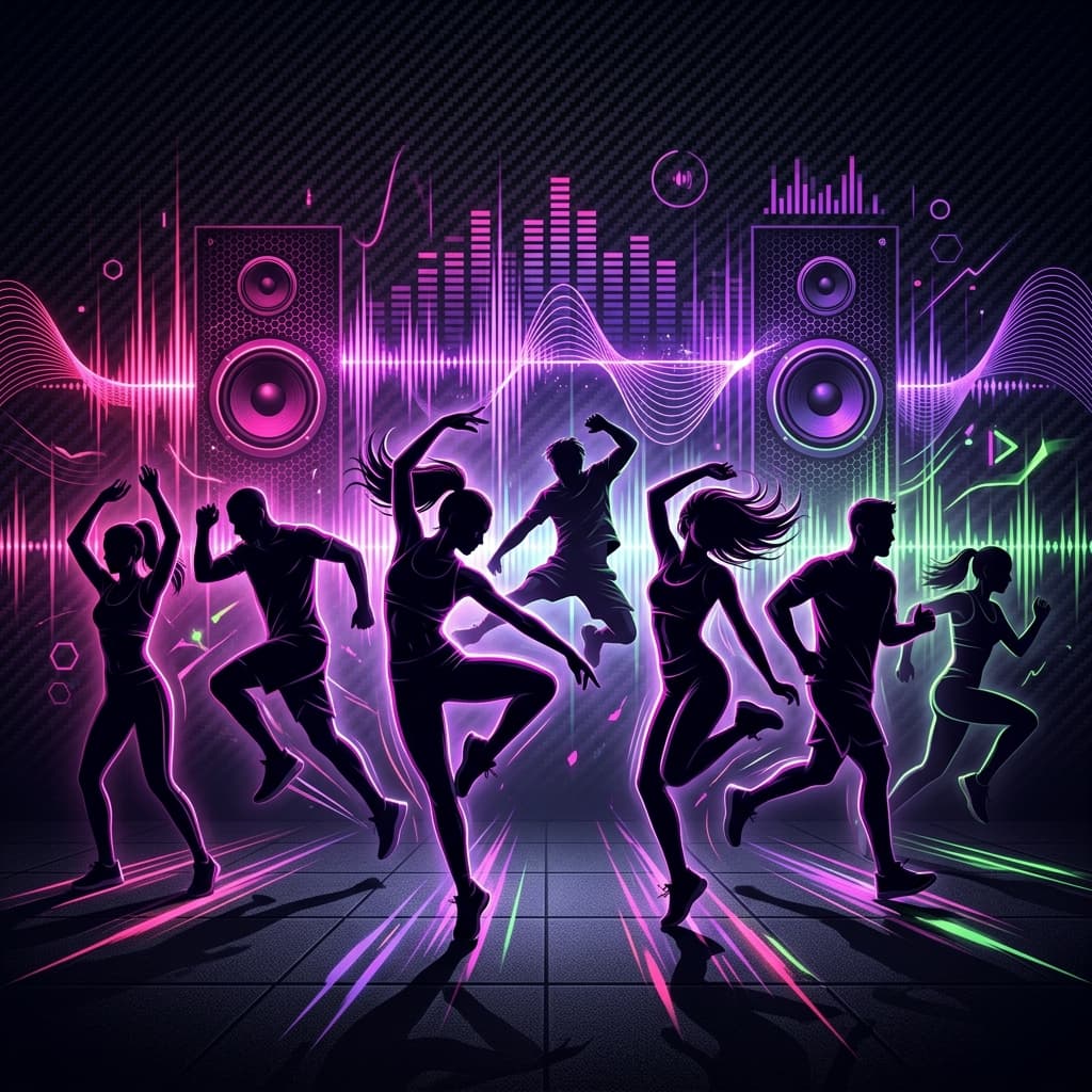 Zumba Dancers Silhouette